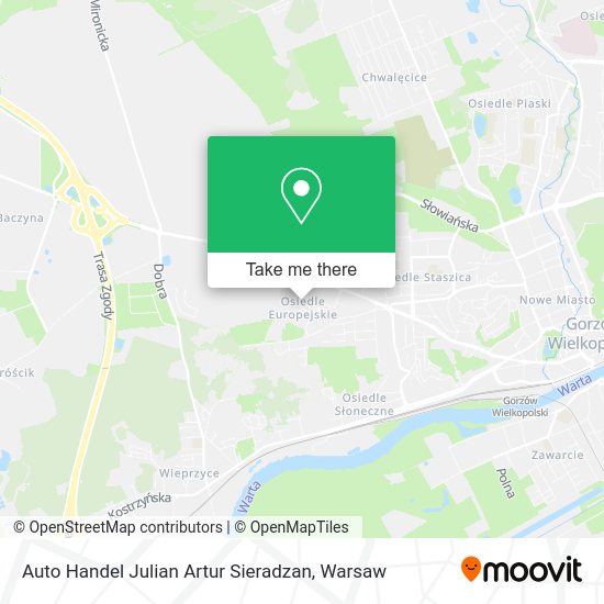 Auto Handel Julian Artur Sieradzan map