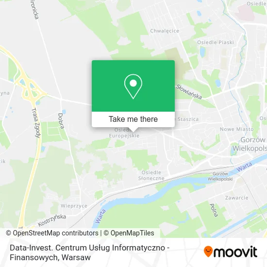 Карта Data-Invest. Centrum Usług Informatyczno - Finansowych