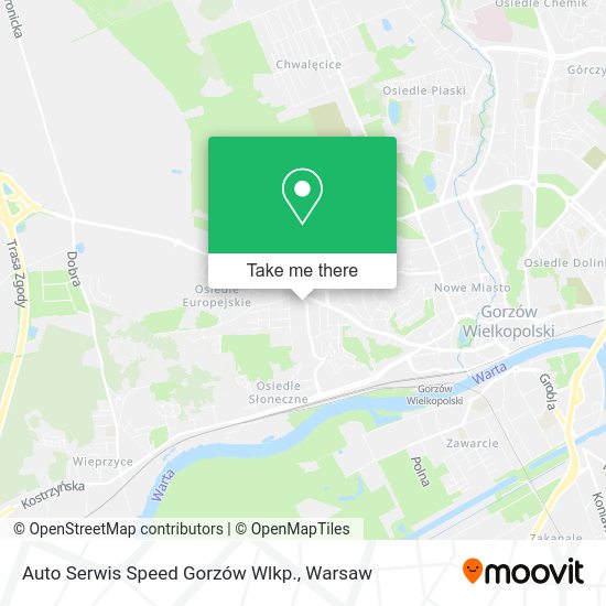 Auto Serwis Speed Gorzów Wlkp. map