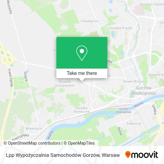 Lpp Wypożyczalnia Samochodów Gorzów map