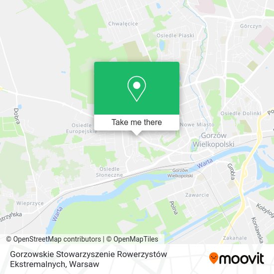 Карта Gorzowskie Stowarzyszenie Rowerzystów Ekstremalnych