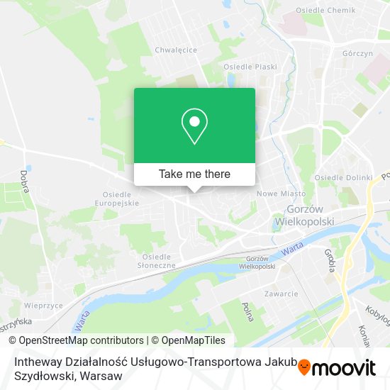 Карта Intheway Działalność Usługowo-Transportowa Jakub Szydłowski