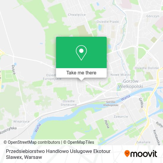 Карта Przedsiebiorstwo Handlowo Uslugowe Ekotour Slawex