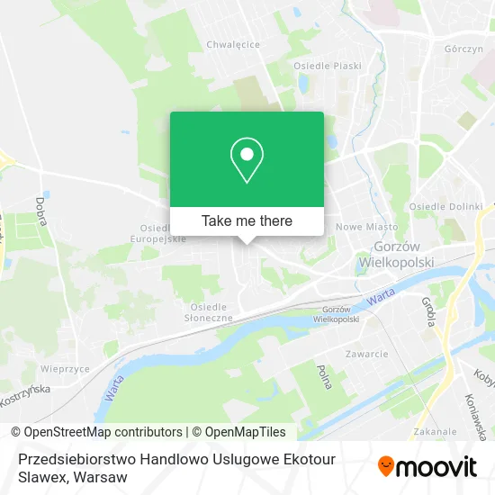 Карта Przedsiebiorstwo Handlowo Uslugowe Ekotour Slawex