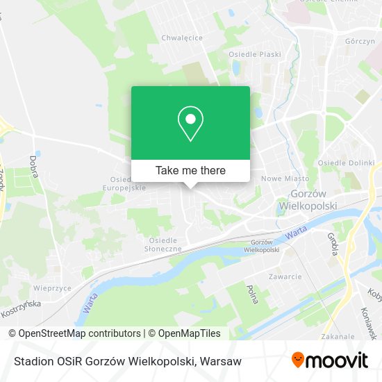 Stadion OSiR Gorzów Wielkopolski map