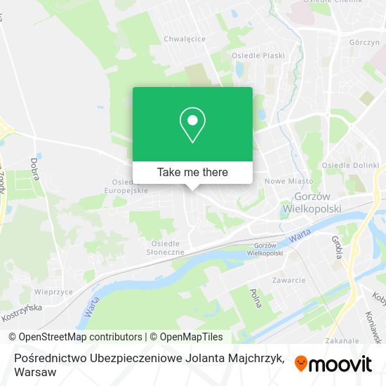 Pośrednictwo Ubezpieczeniowe Jolanta Majchrzyk map