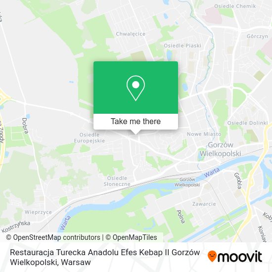 Restauracja Turecka Anadolu Efes Kebap II Gorzów Wielkopolski map