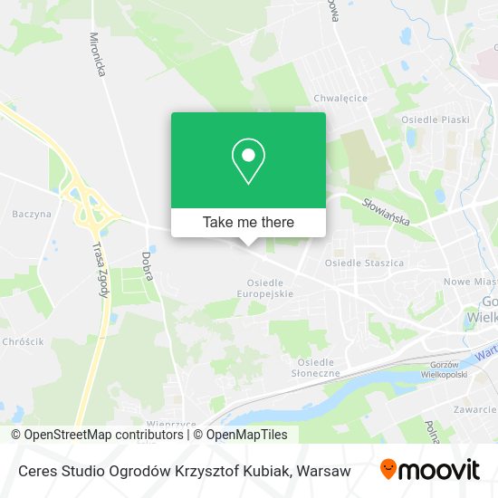 Ceres Studio Ogrodów Krzysztof Kubiak map