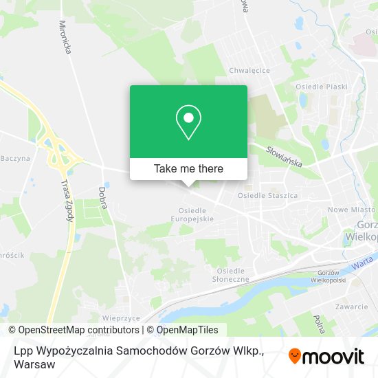 Lpp Wypożyczalnia Samochodów Gorzów Wlkp. map