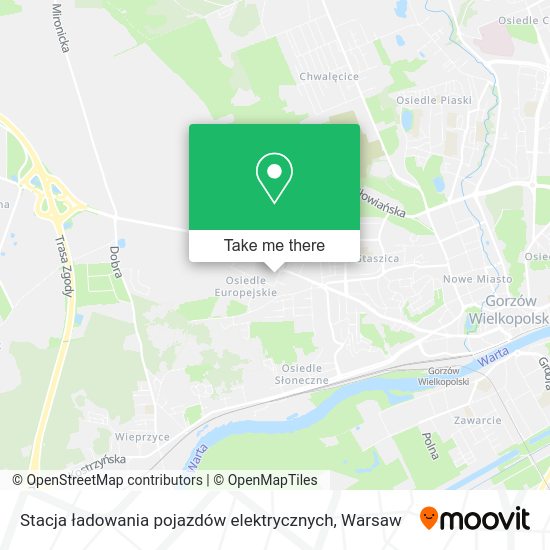 Карта Stacja ładowania pojazdów elektrycznych