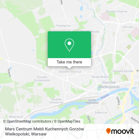 Mars Centrum Mebli Kuchennych Gorzów Wielkopolski map