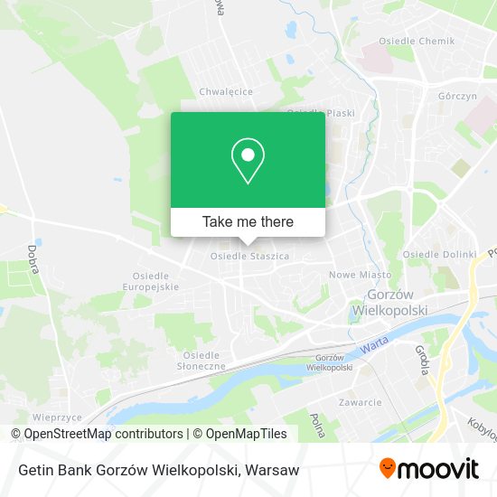 Getin Bank Gorzów Wielkopolski map