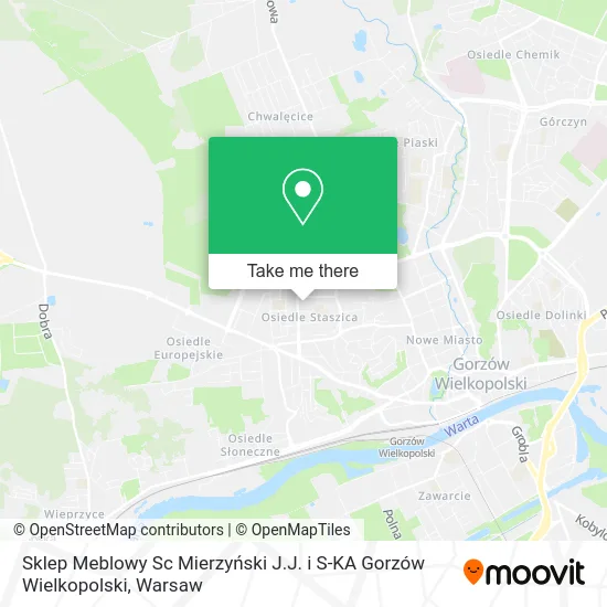 Карта Sklep Meblowy Sc Mierzyński J.J. i S-KA Gorzów Wielkopolski