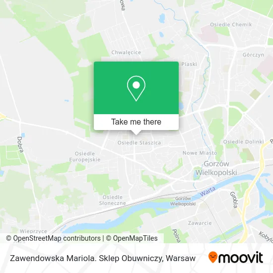 Zawendowska Mariola. Sklep Obuwniczy map