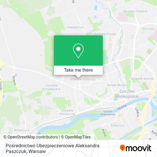 Pośrednictwo Ubezpieczeniowe Aleksandra Paszczuk map