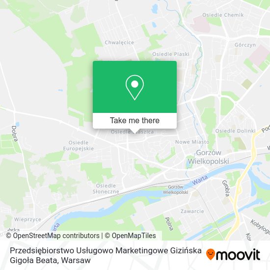 Przedsiębiorstwo Usługowo Marketingowe Gizińska Gigoła Beata map