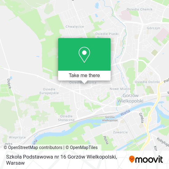 Карта Szkoła Podstawowa nr 16 Gorzów Wielkopolski