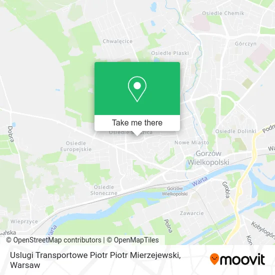 Карта Uslugi Transportowe Piotr Piotr Mierzejewski