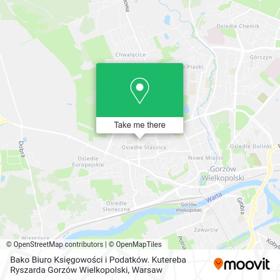 Bako Biuro Księgowości i Podatków. Kutereba Ryszarda Gorzów Wielkopolski map