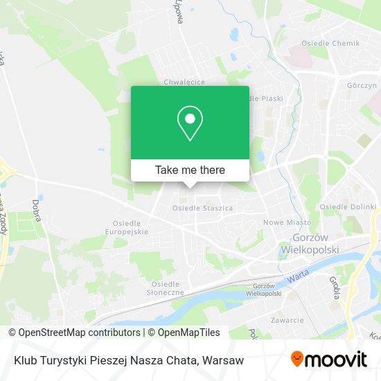 Klub Turystyki Pieszej Nasza Chata map