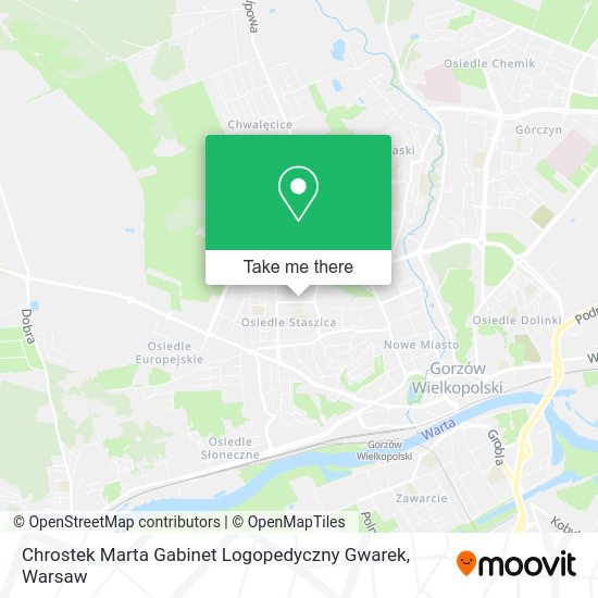 Chrostek Marta Gabinet Logopedyczny Gwarek map