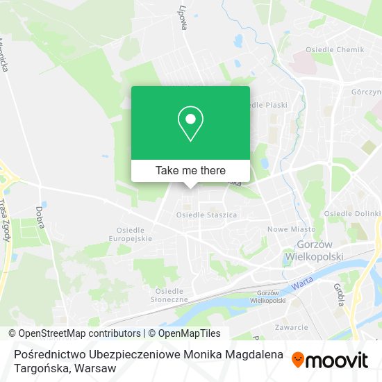 Pośrednictwo Ubezpieczeniowe Monika Magdalena Targońska map