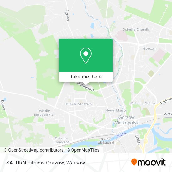 SATURN Fitness Gorzow map