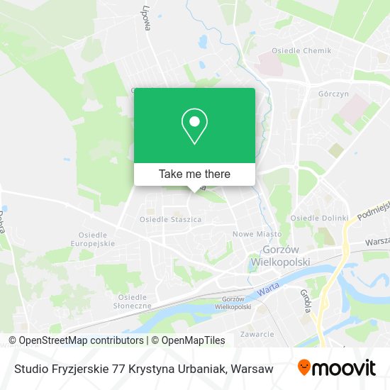 Карта Studio Fryzjerskie 77 Krystyna Urbaniak