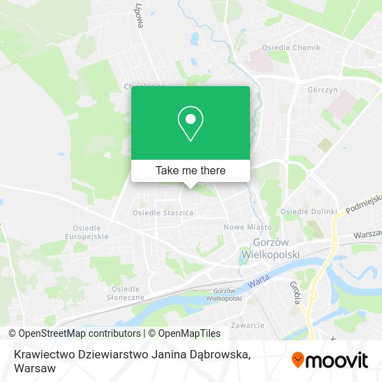 Krawiectwo Dziewiarstwo Janina Dąbrowska map