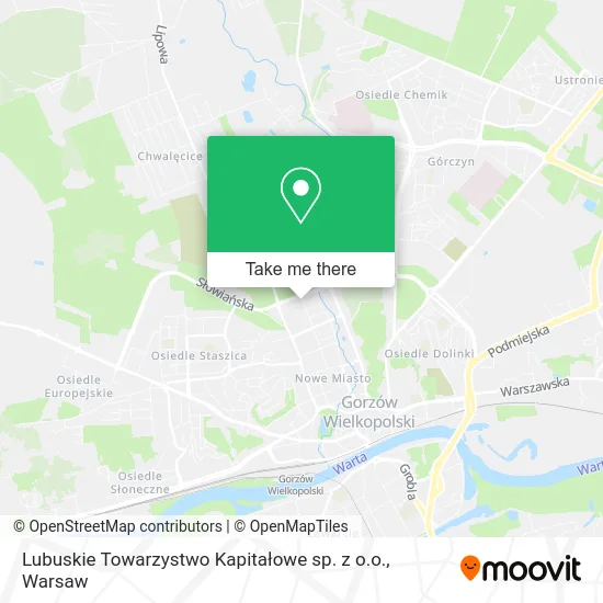 Карта Lubuskie Towarzystwo Kapitałowe sp. z o.o.