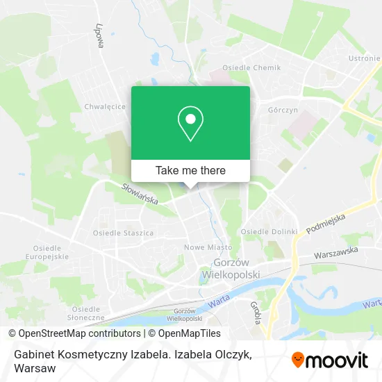 Карта Gabinet Kosmetyczny Izabela. Izabela Olczyk