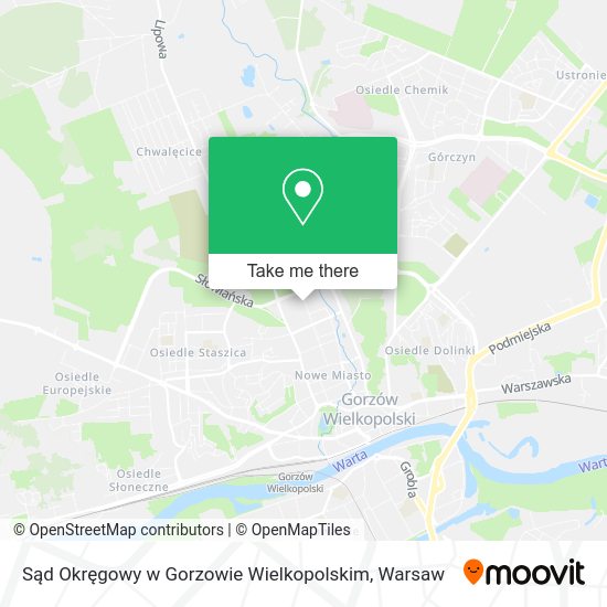 Sąd Okręgowy w Gorzowie Wielkopolskim map