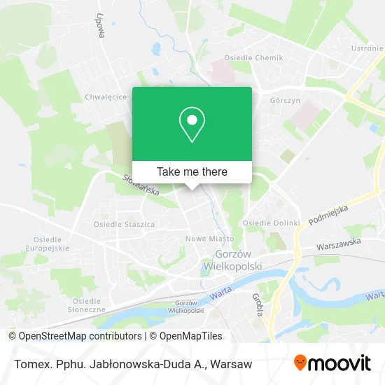 Карта Tomex. Pphu. Jabłonowska-Duda A.