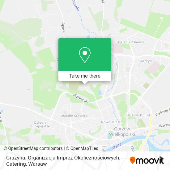 Grażyna. Organizacja Imprez Okolicznościowych. Catering map