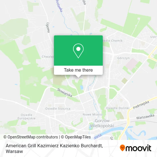 American Grill Kazimierz Kazienko Burchardt map