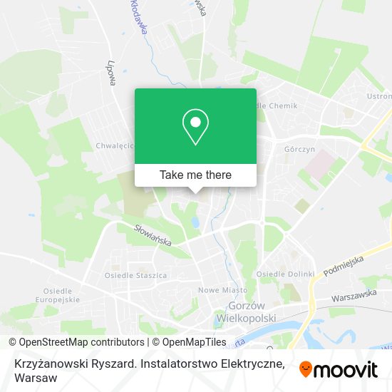 Krzyżanowski Ryszard. Instalatorstwo Elektryczne map