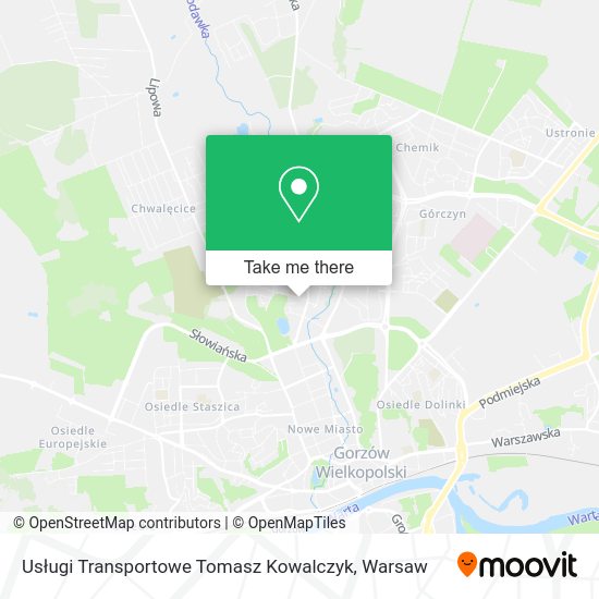 Usługi Transportowe Tomasz Kowalczyk map