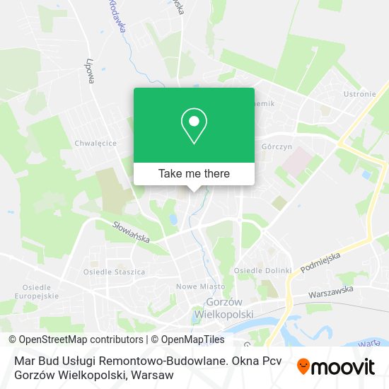 Mar Bud Usługi Remontowo-Budowlane. Okna Pcv Gorzów Wielkopolski map