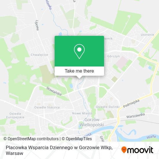 Placowka Wsparcia Dziennego w Gorzowie Wlkp map