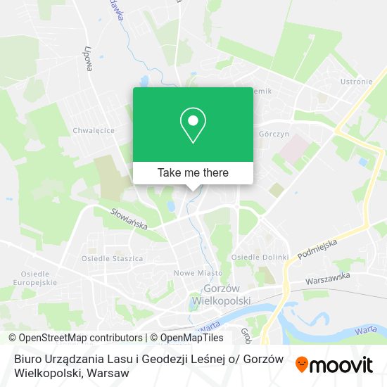 Biuro Urządzania Lasu i Geodezji Leśnej o/ Gorzów Wielkopolski map