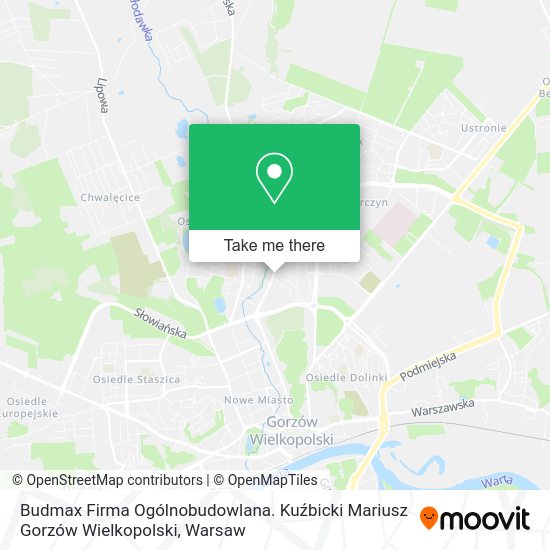 Budmax Firma Ogólnobudowlana. Kuźbicki Mariusz Gorzów Wielkopolski map