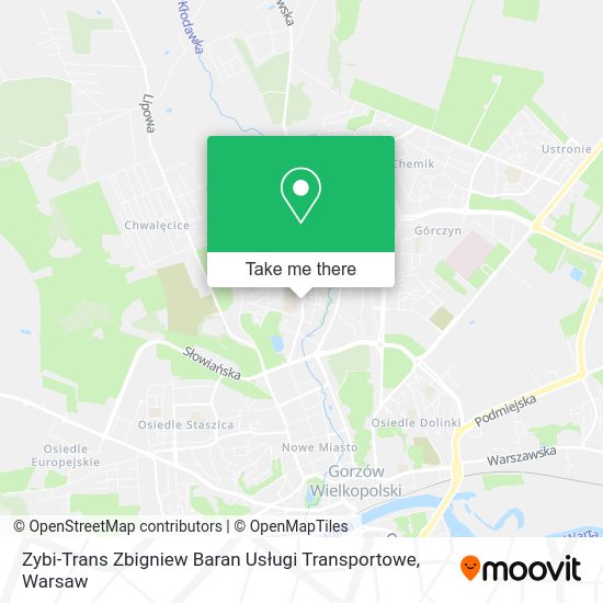 Zybi-Trans Zbigniew Baran Usługi Transportowe map