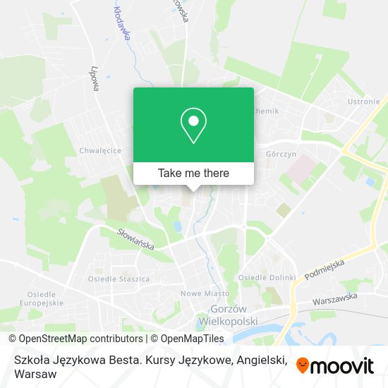 Szkoła Językowa Besta. Kursy Językowe, Angielski map