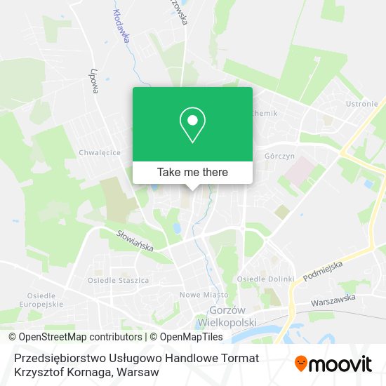 Przedsiębiorstwo Usługowo Handlowe Tormat Krzysztof Kornaga map