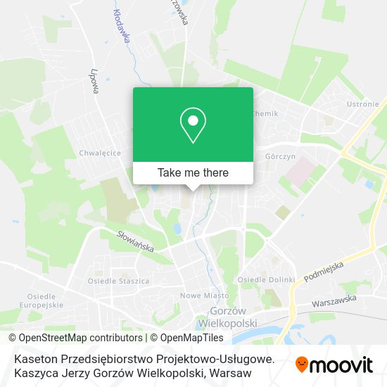 Kaseton Przedsiębiorstwo Projektowo-Usługowe. Kaszyca Jerzy Gorzów Wielkopolski map