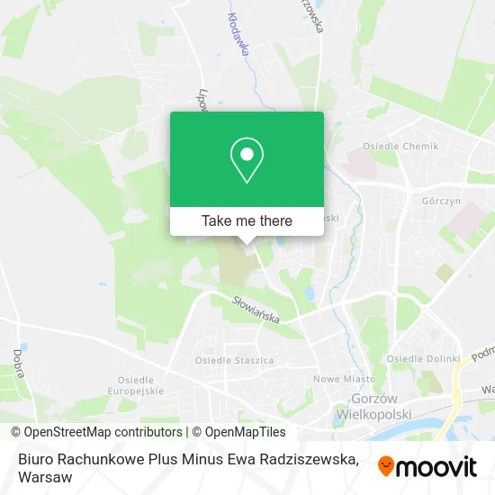 Карта Biuro Rachunkowe Plus Minus Ewa Radziszewska