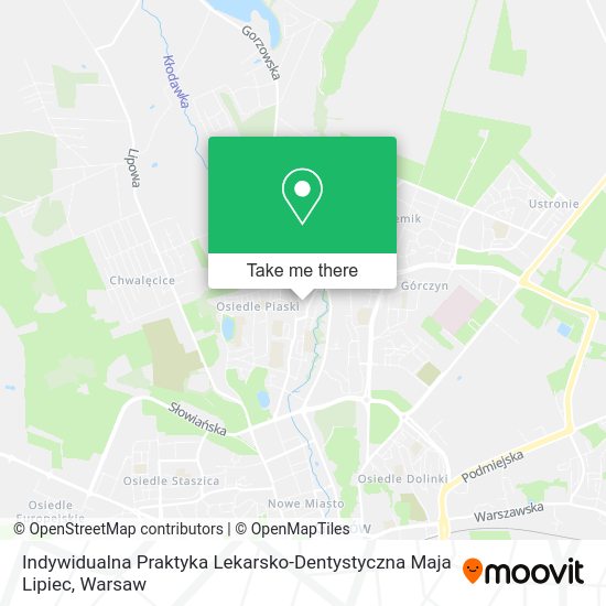 Indywidualna Praktyka Lekarsko-Dentystyczna Maja Lipiec map