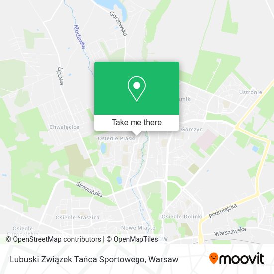 Lubuski Związek Tańca Sportowego map