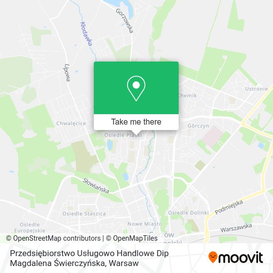 Przedsiębiorstwo Usługowo Handlowe Dip Magdalena Świerczyńska map