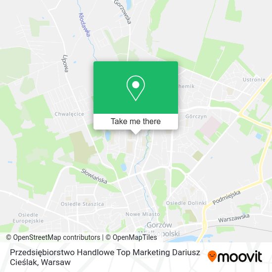 Przedsiębiorstwo Handlowe Top Marketing Dariusz Cieślak map